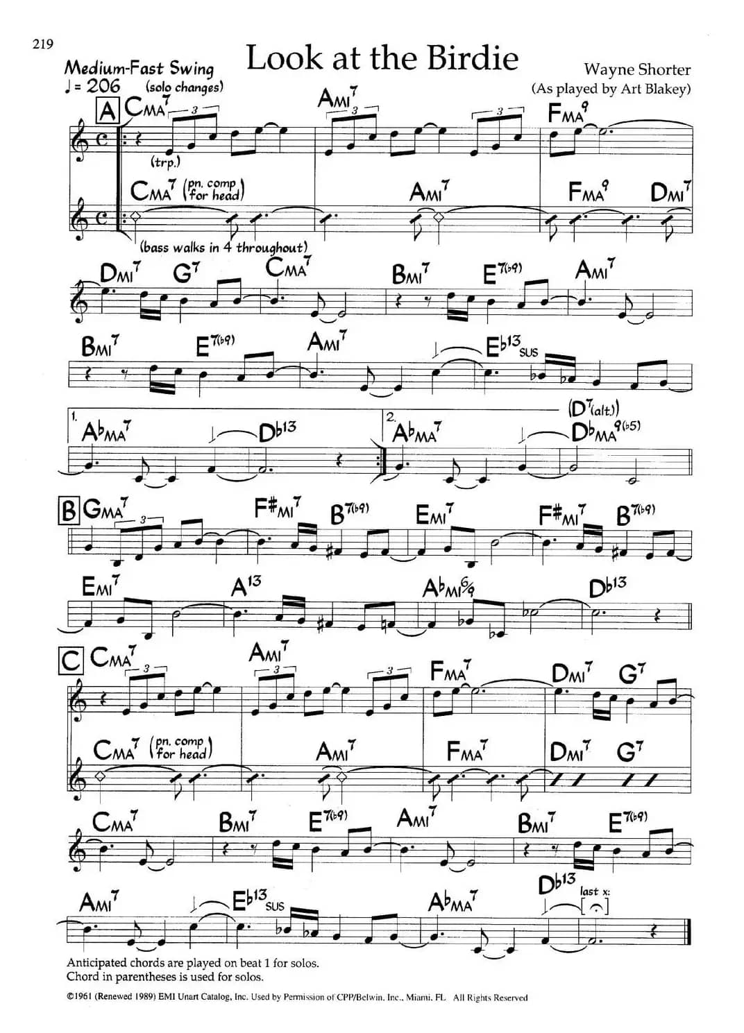 Look at the Birdie（爵士钢琴曲）