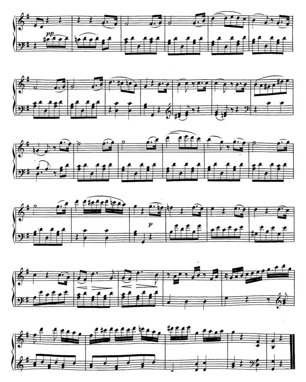 贝多芬钢琴奏鸣曲20 G大调 Op.49 No.2 G major