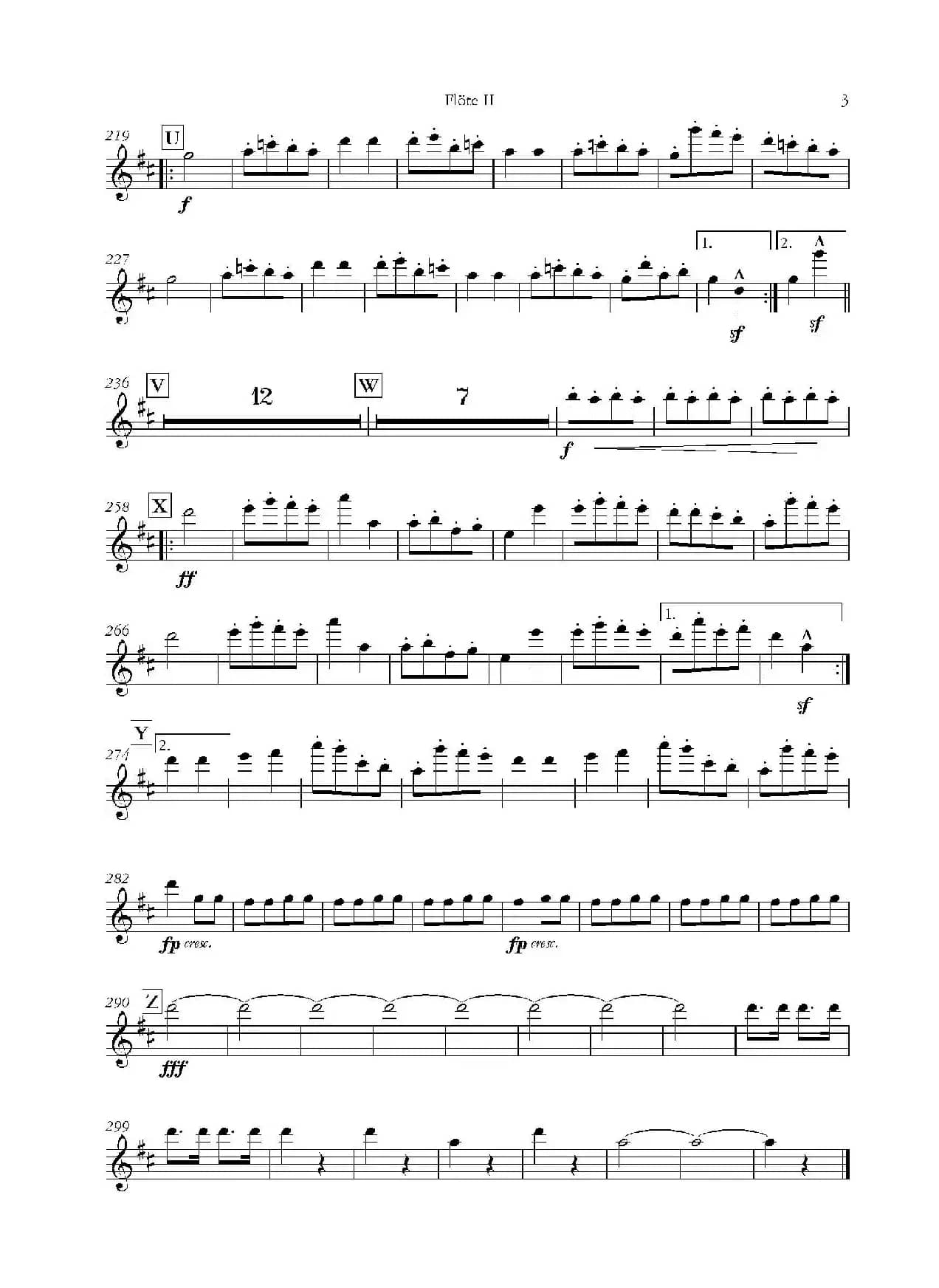 天堂与地狱序曲（管弦乐长笛分谱）