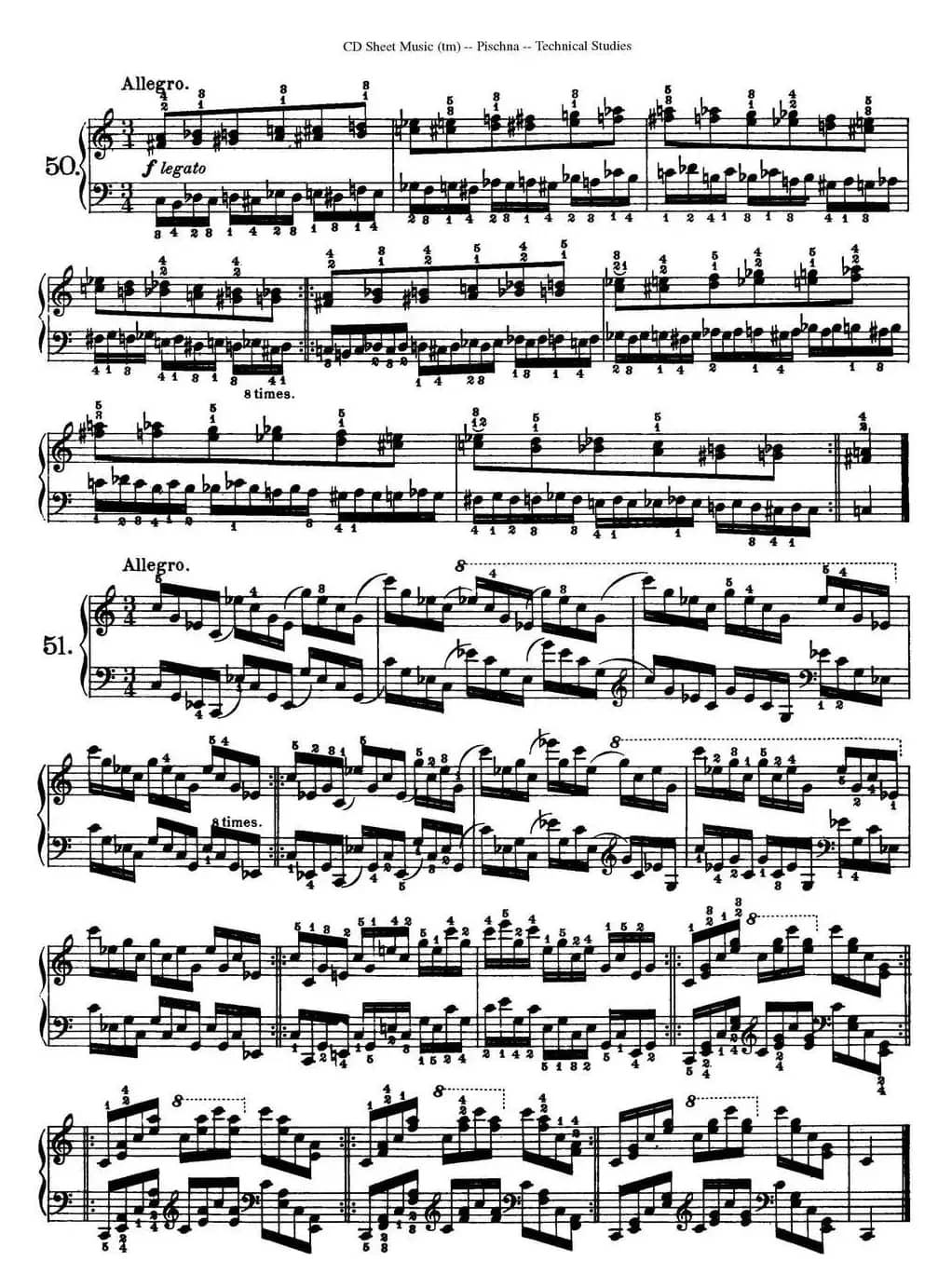 Technical Studies 60 Progressive Exercises （60首钢琴循序渐进练习曲 P81——90）