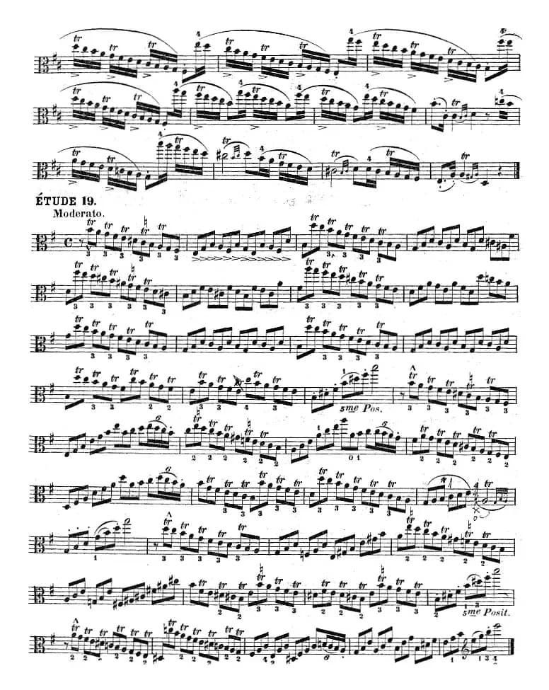 克莱采尔《中提琴练习曲40首》（ETUDE 17-19）