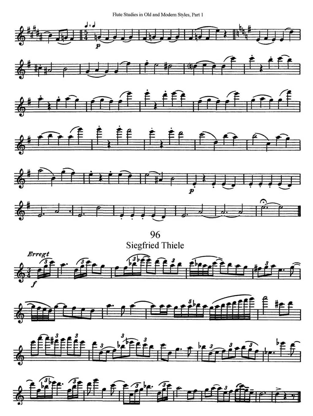 斯勒新老风格长笛练习重奏曲（第一部分）（NO.95-NO.96）