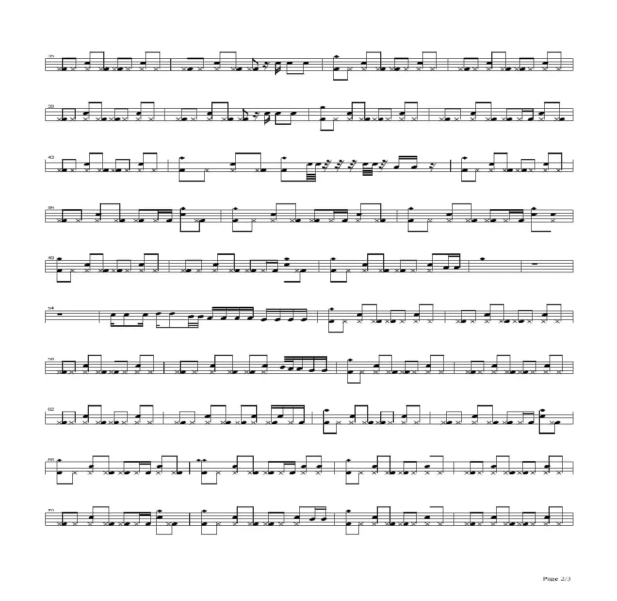 光辉岁月（架子鼓谱、2个版本）