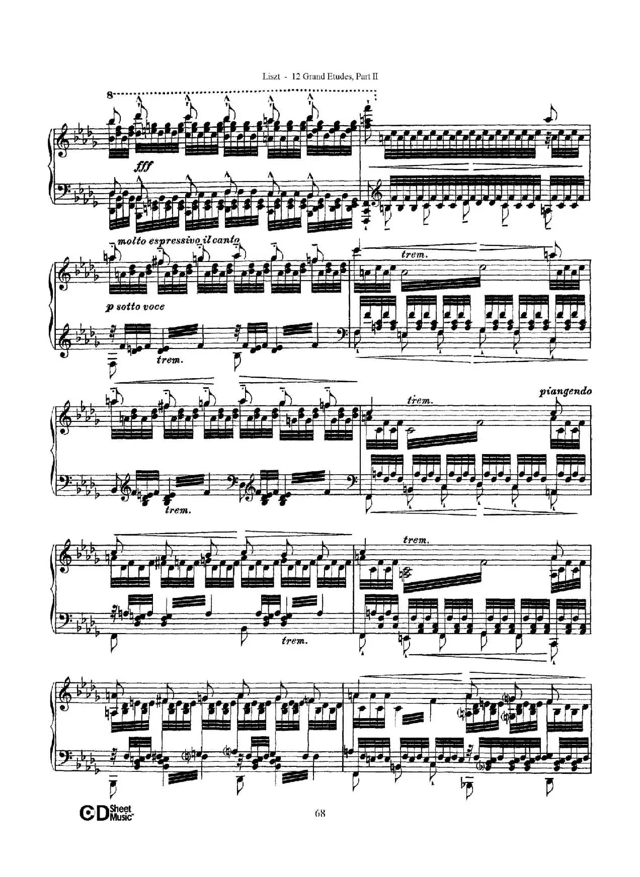 12 Grand Etudes S.137（12首华丽的练习曲·12）