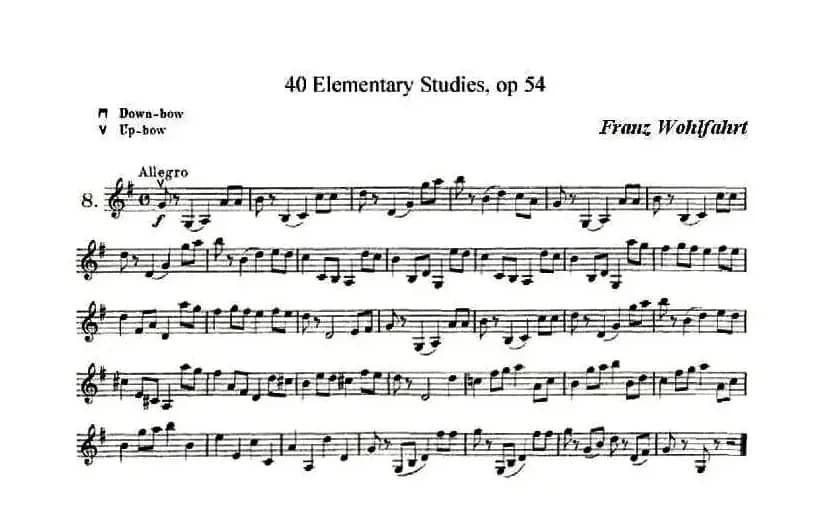 40首小提琴初级技巧练习曲之八