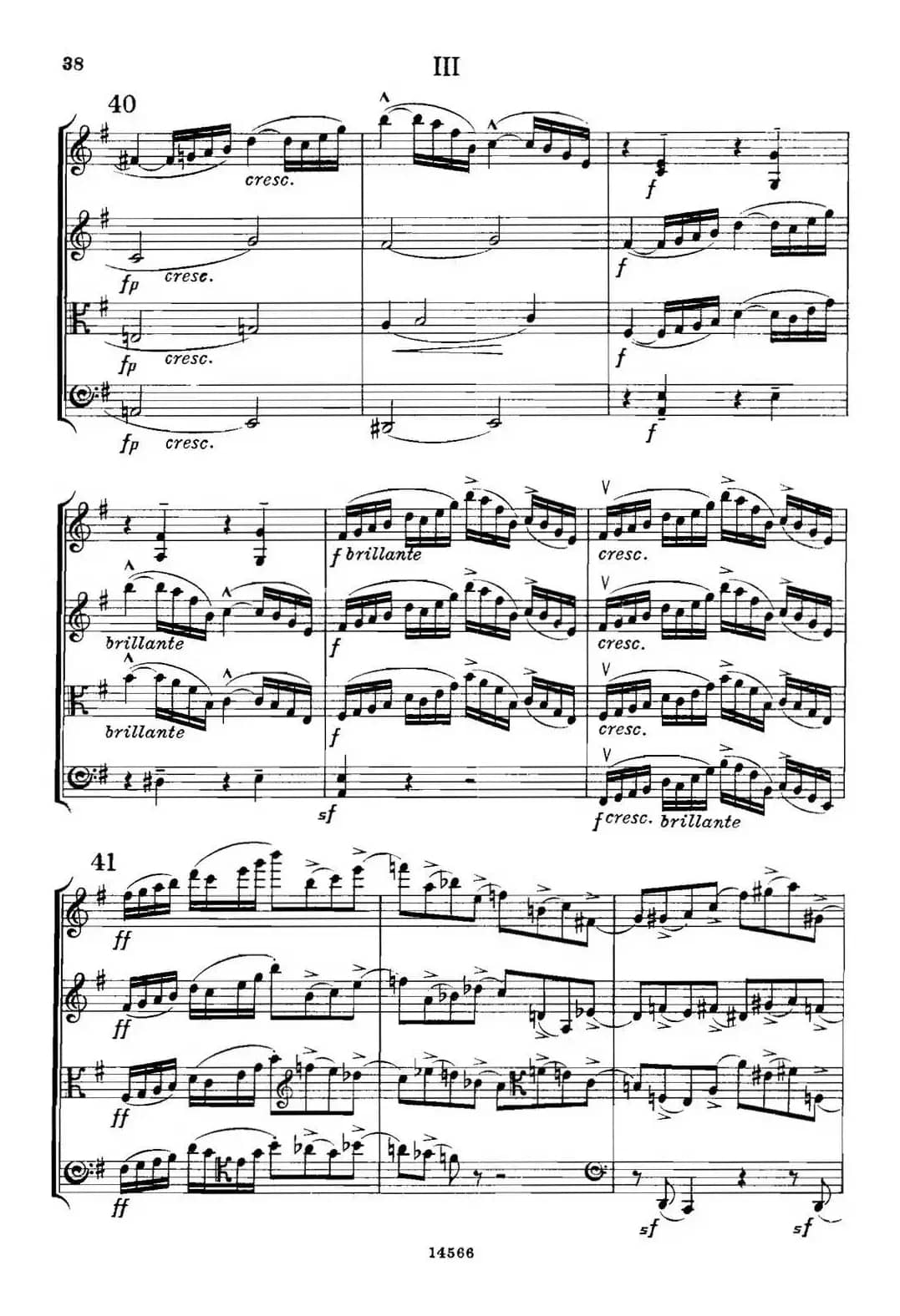 QUARTET Op.83（第三部分）（弦乐四重奏）