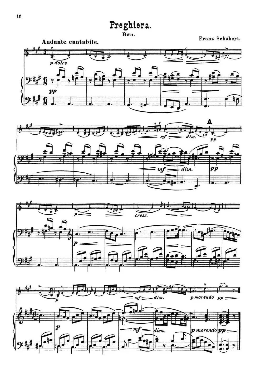 Preghiera.（小提琴+钢琴伴奏）