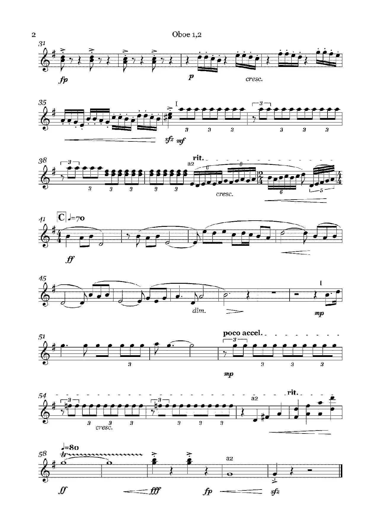 《华夏礼赞音乐史诗》序曲（木管组分谱）