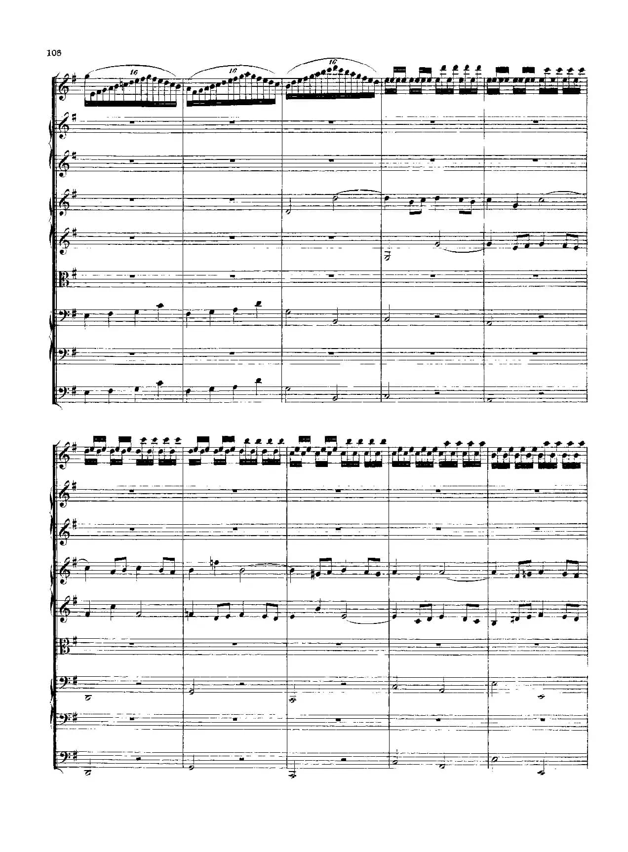 勃兰登堡第四协奏曲（弦乐合奏总谱）