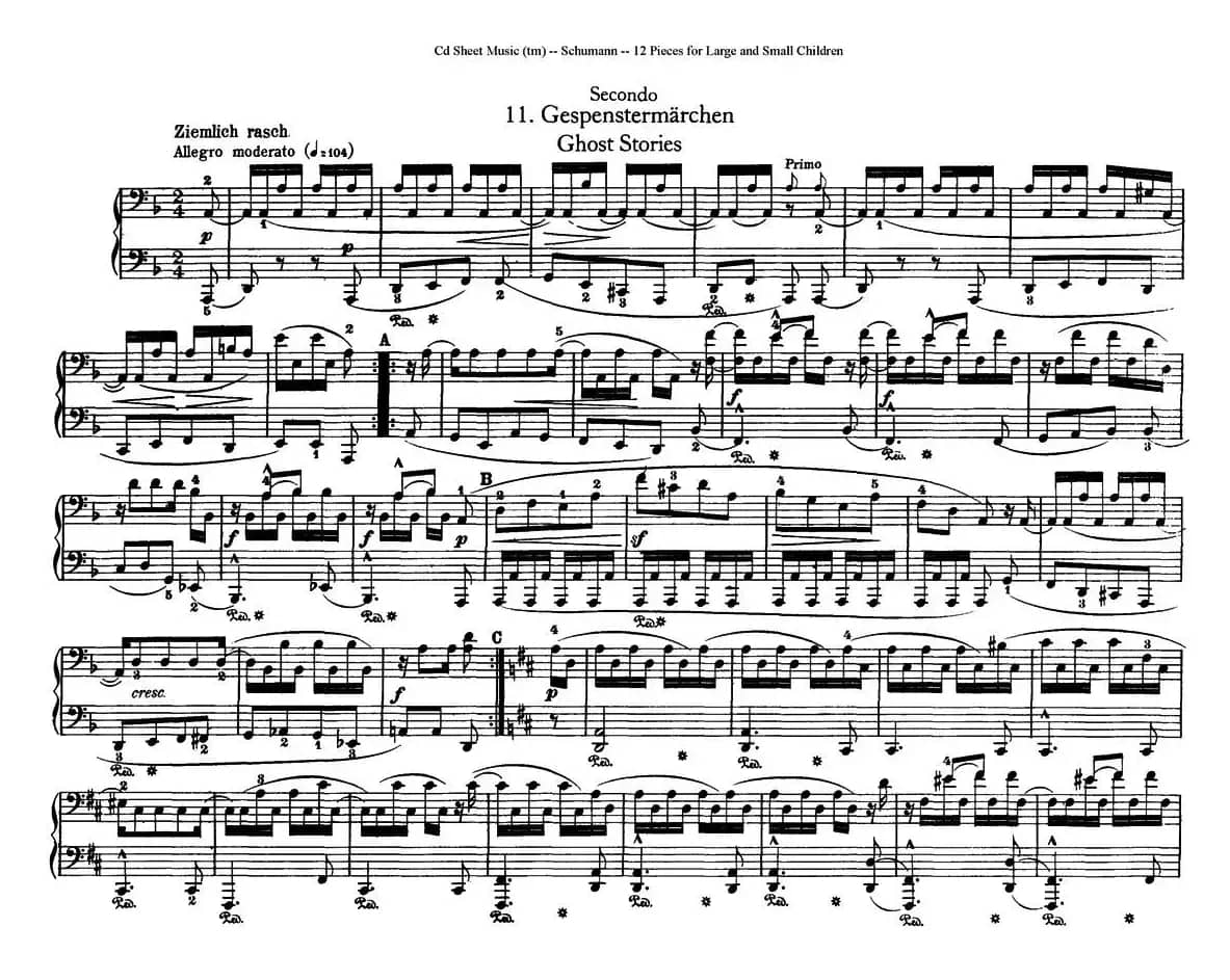 12首为孩子们而作的四手联弹曲 Op.85(四手联弹)(11)