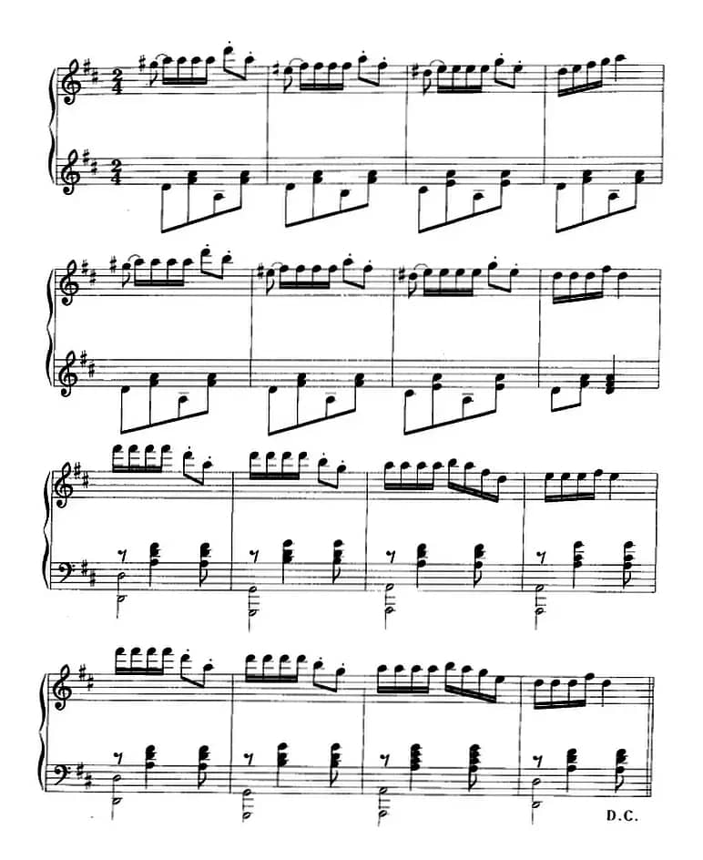 钢琴小品：小鸡走