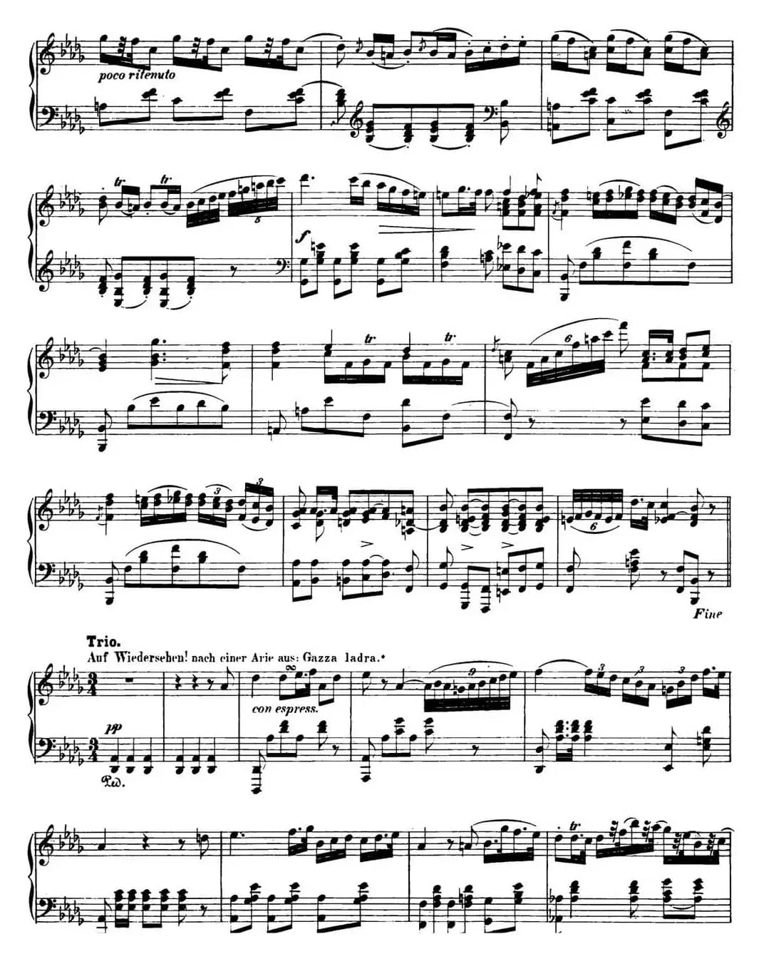 肖邦 波兰舞曲 Op.posth.P.1 No.5 降B大调