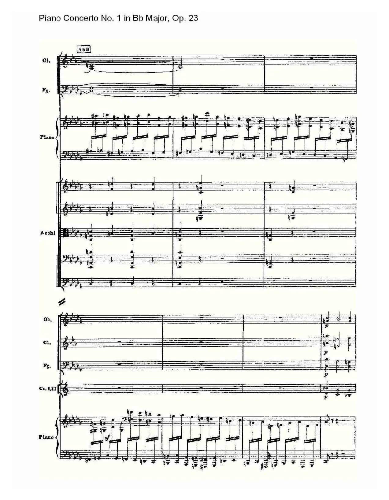 Bb大调第一钢琴协奏曲,Op.23第一乐章第二部（一）
