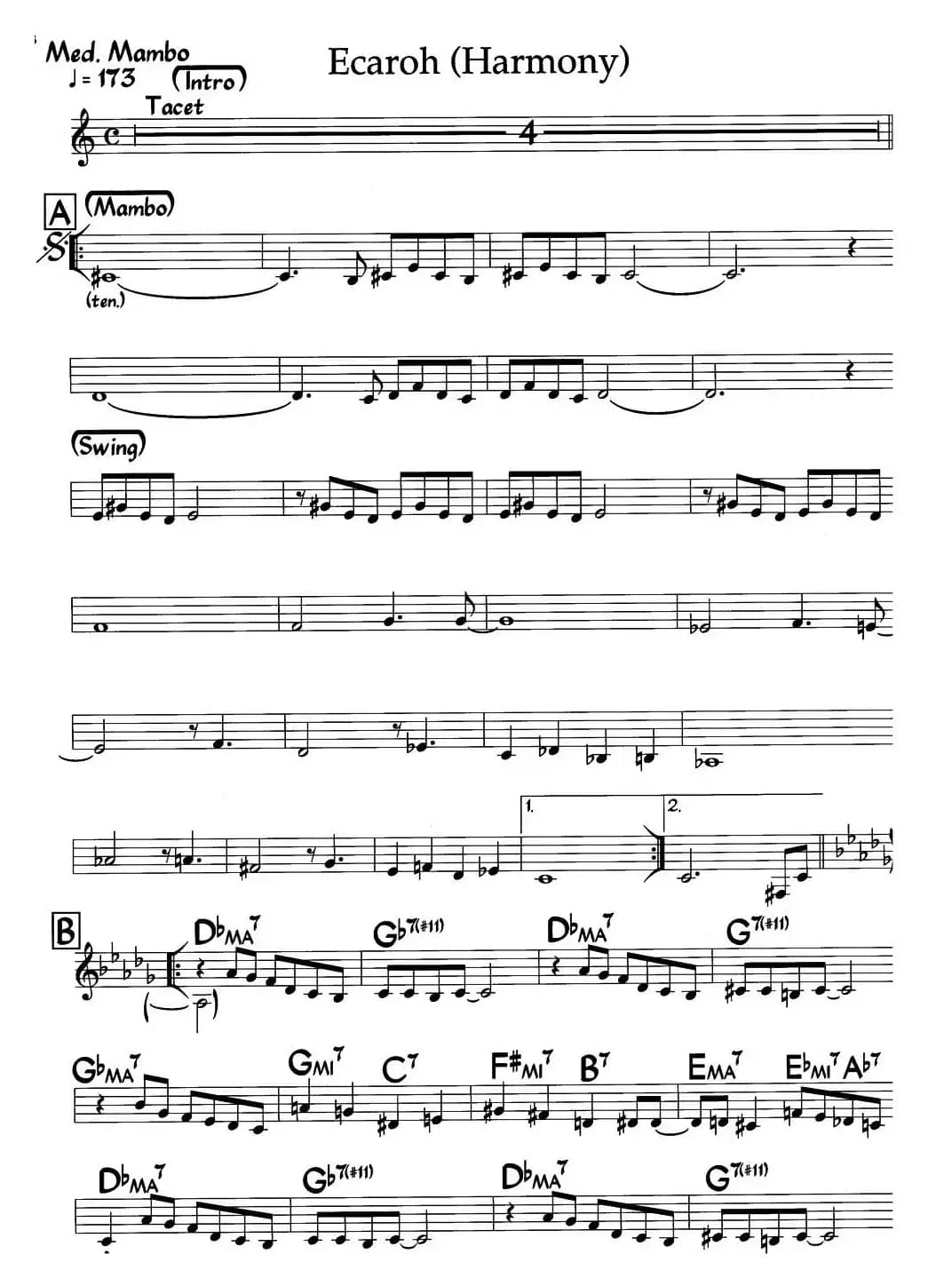 Ecaroh(Harmony)（爵士钢琴曲）