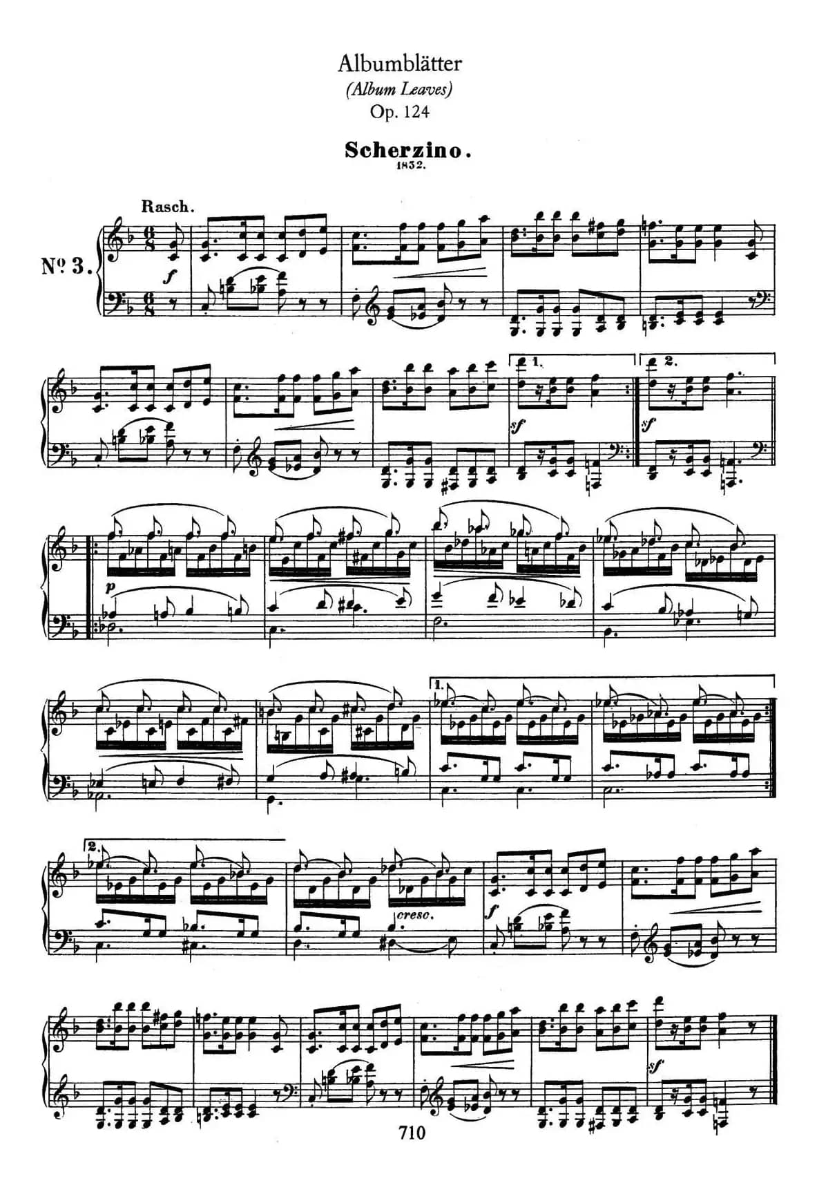 Albumblätter Op.124（纪念册页）（No.3）