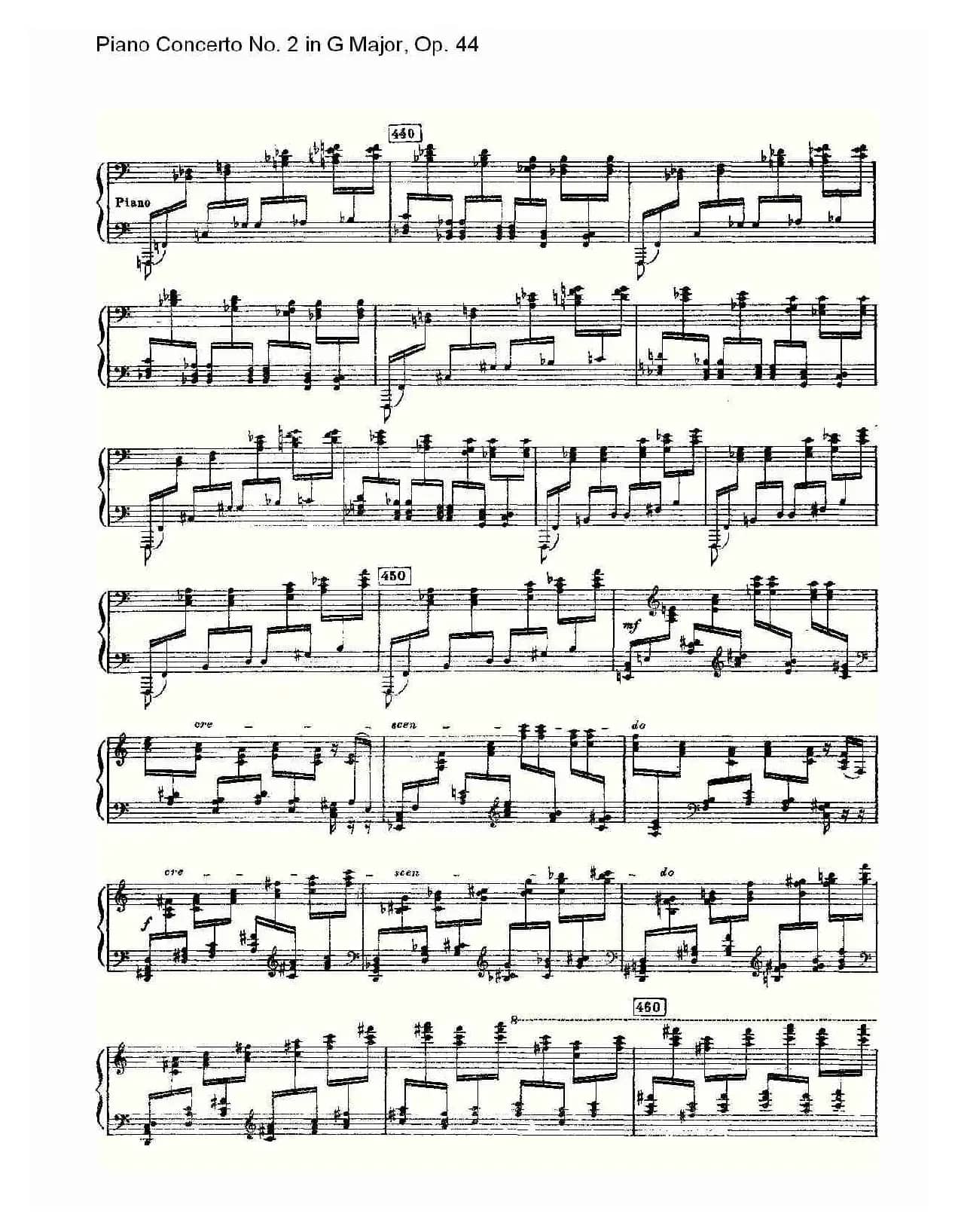 G大调第二钢琴协奏曲, Op.44第一乐章（二）