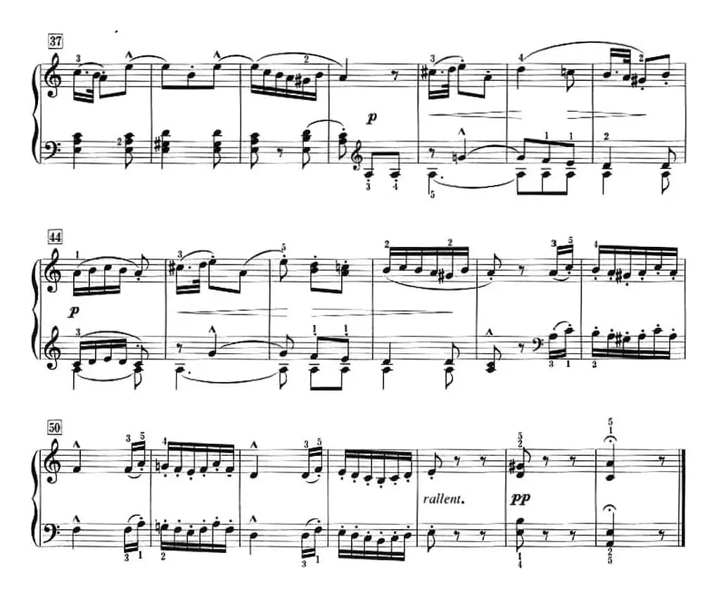 50首莱蒙钢琴练习曲 作品37（NO.38）