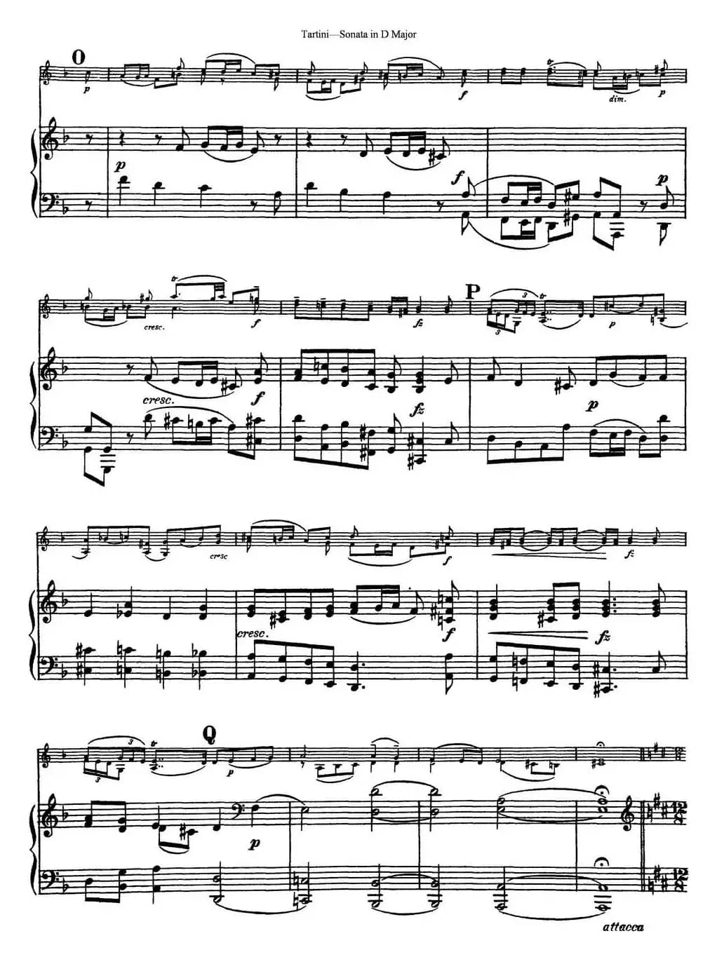 Violin Sonata in D Major（小提琴+钢琴伴奏）