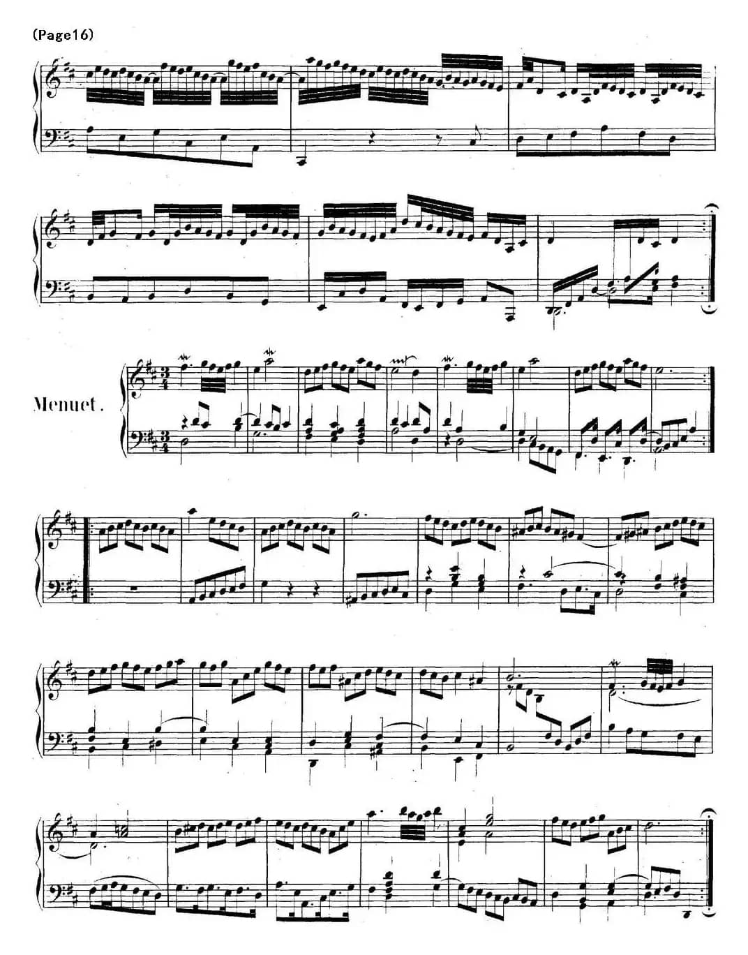 帕蒂塔6首德国组曲（No.4 D大调 巴赫 Partita D Major BWV 828）