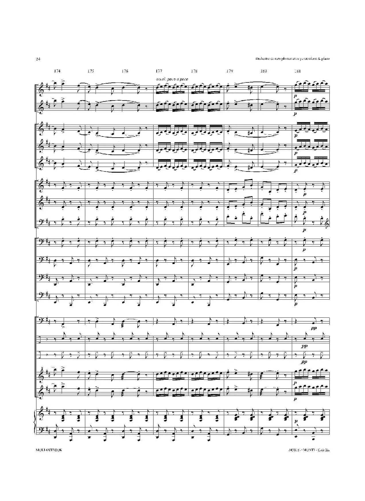 Czardas 查尔达斯（15重奏总谱）