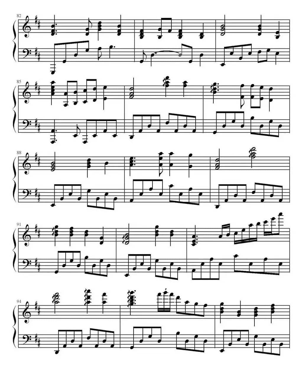 最爱（钢琴伴奏谱）