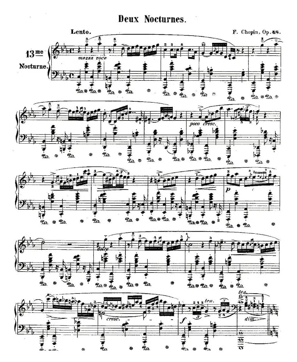 C小调夜曲Op.48－1（Deux  Nocturnes）