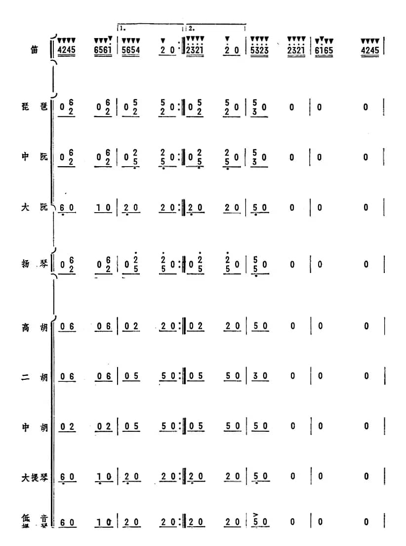 人民的邮递员（笛子独奏+乐队伴奏曲总谱）