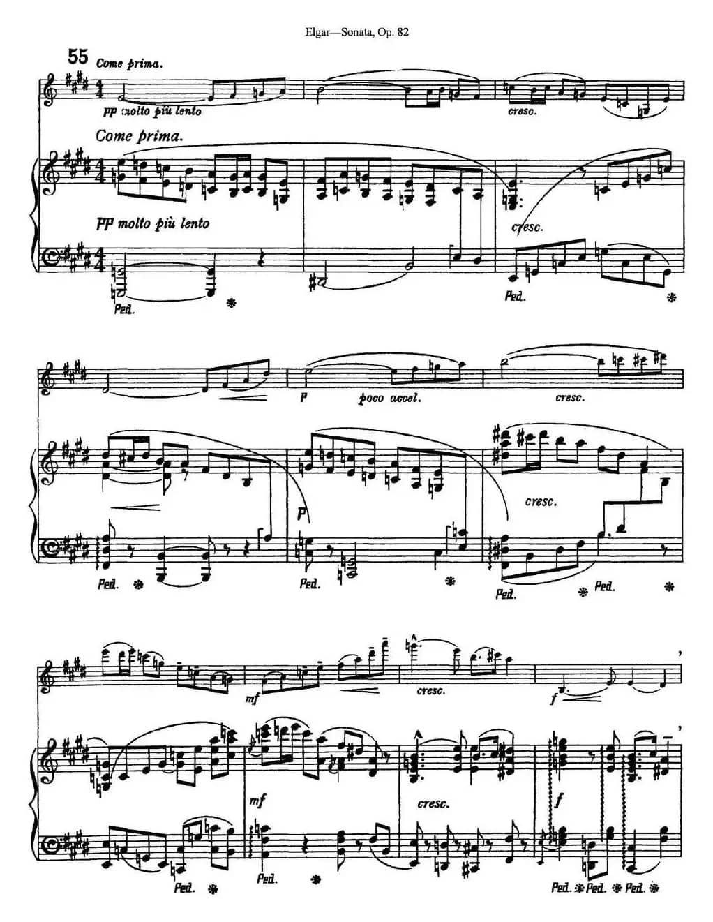 Violin Sonata Op.82（小提琴+钢琴伴奏）