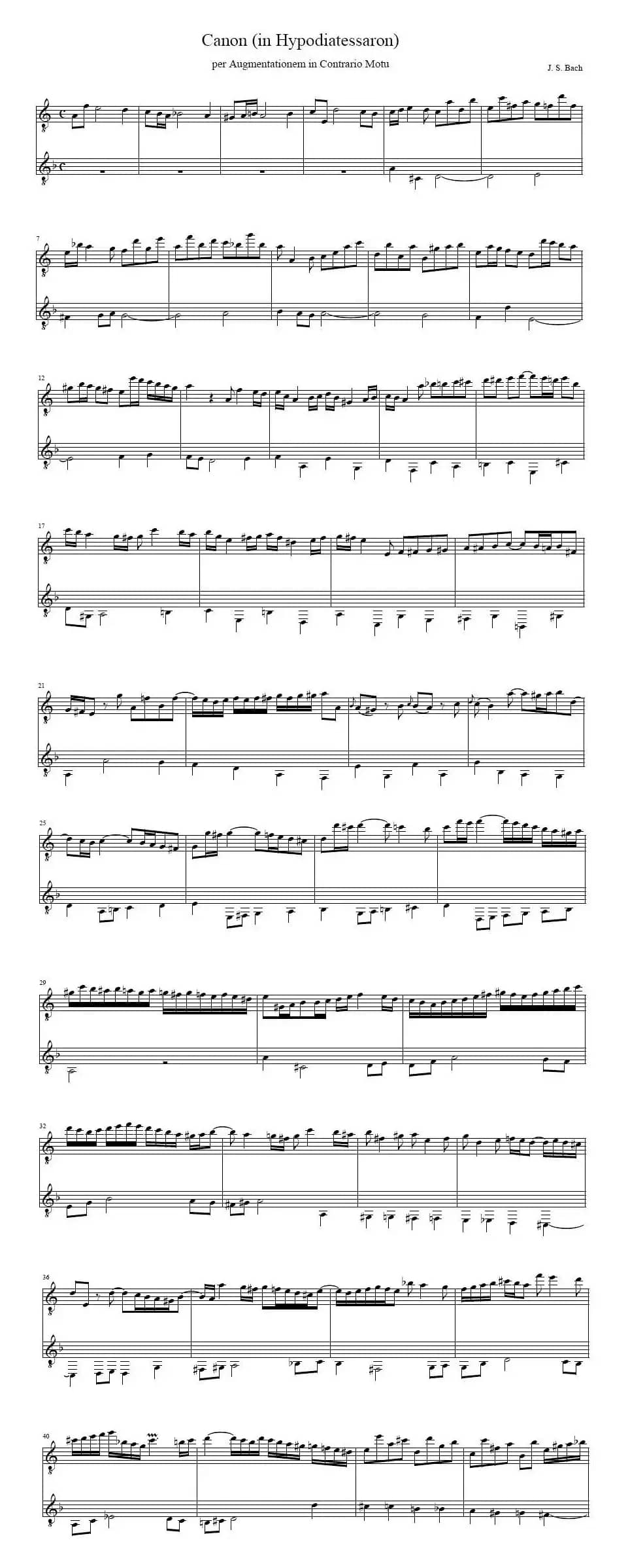 Canon（in Hypodiatessaron [卡农 吉他二重奏]）