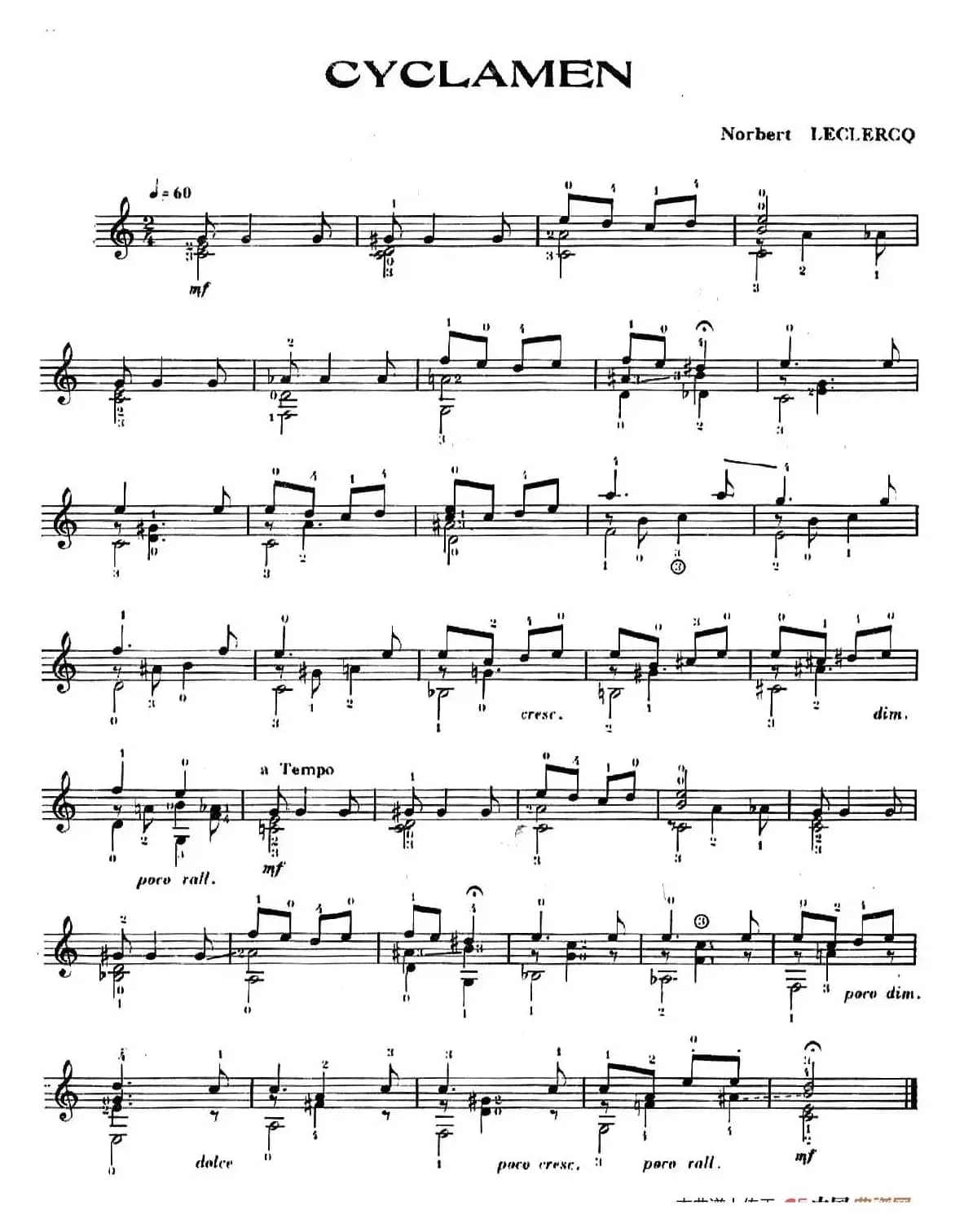 Six Couleurs-6（古典吉他）