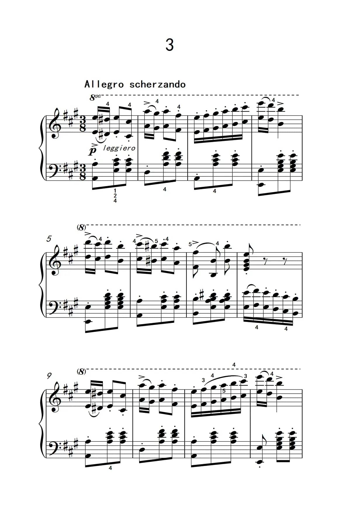 车尔尼钢琴八度练习曲 553（3）