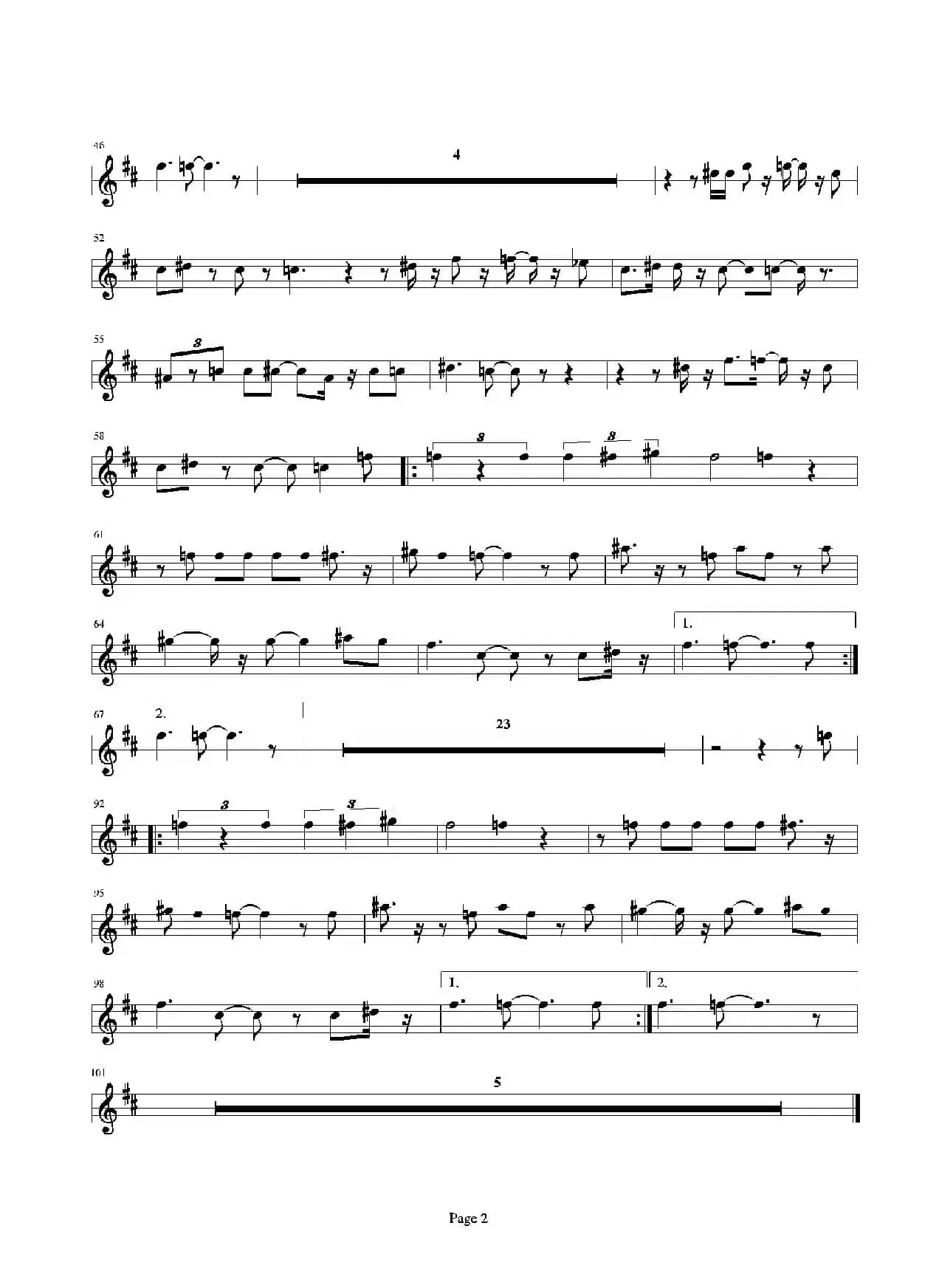 Hasta siempre（又名：Che Guevara（切·格瓦拉））（次中音萨克斯）