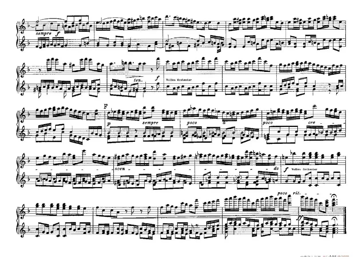 Brandenburg Concerto No.2 in F Major BWV.1047(F大调第二勃兰登堡协奏曲·四手联弹版)