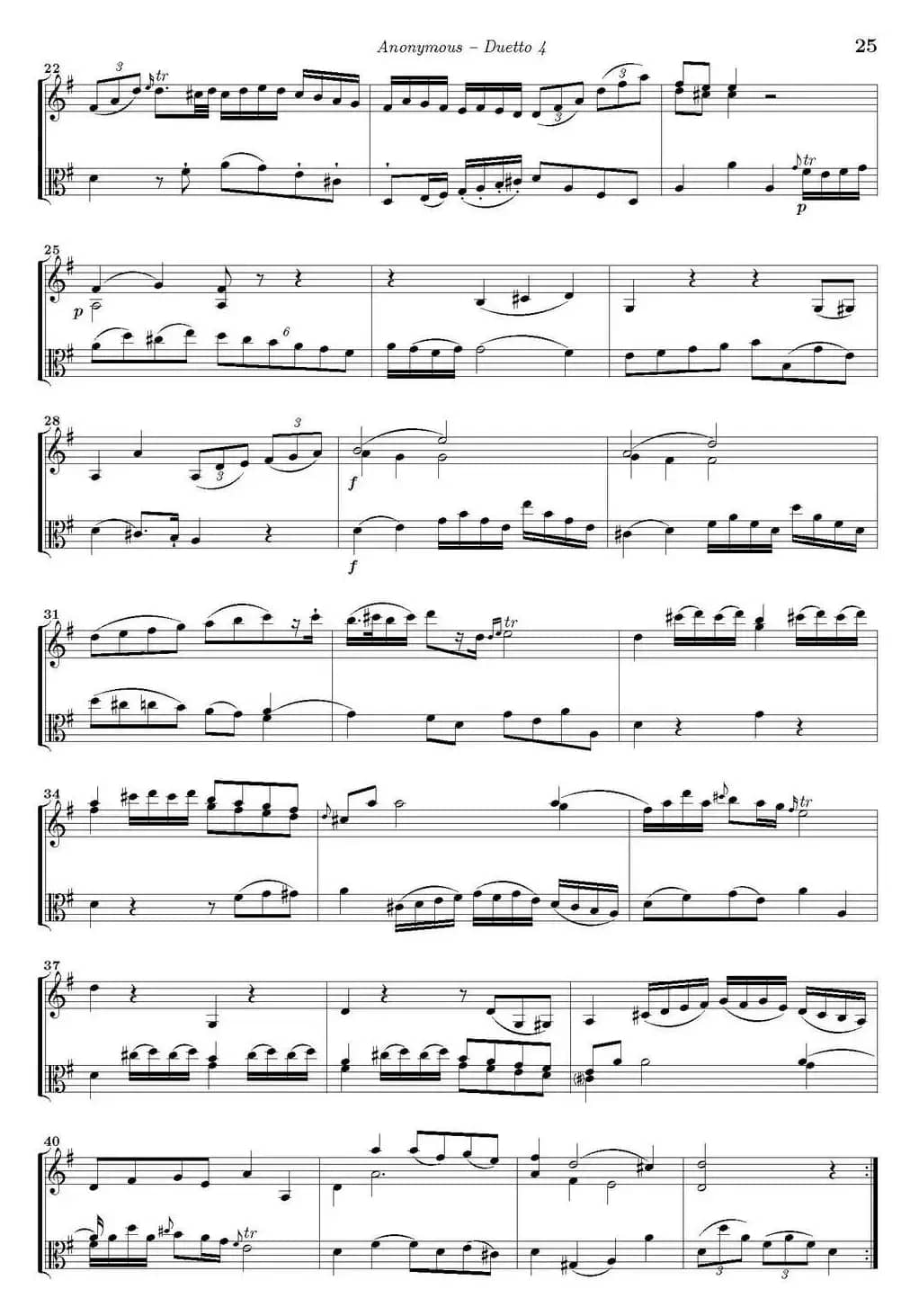 Duetto 4（小提琴+中提琴）