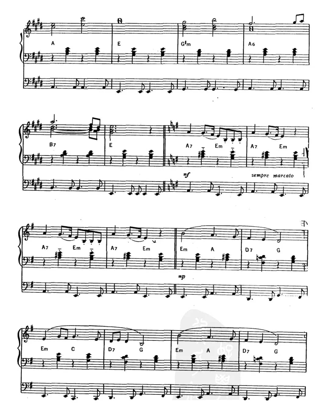 蓝色的爱（双排键电子琴）