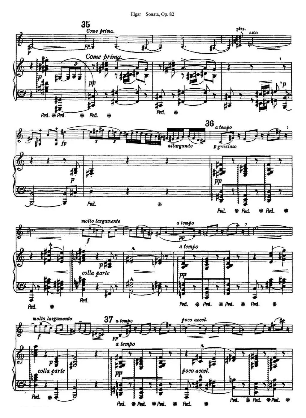 Violin Sonata Op.82（小提琴+钢琴伴奏）