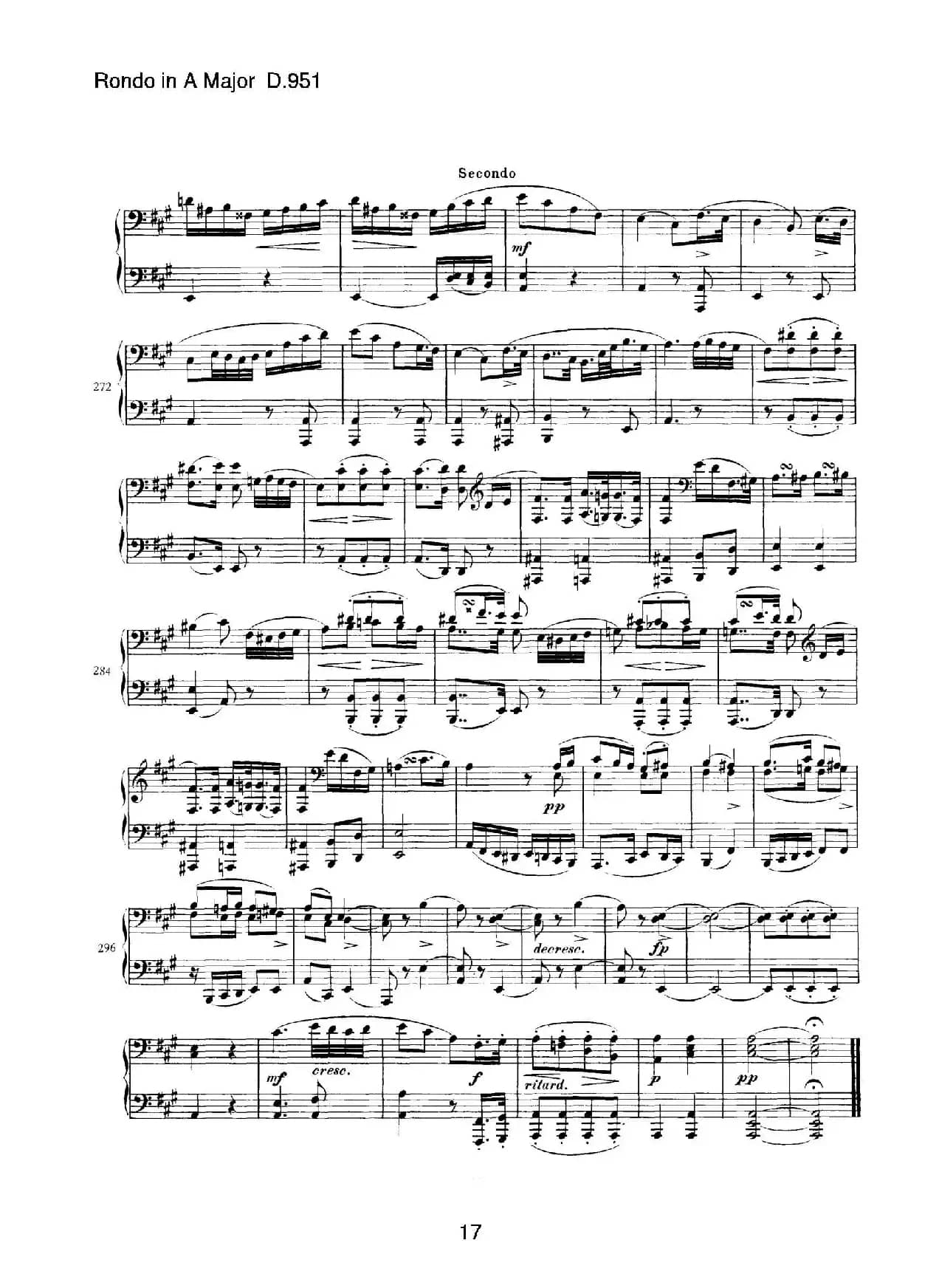 Grand Rondeau in A Major Op.107（A大调回旋曲·四手联弹）