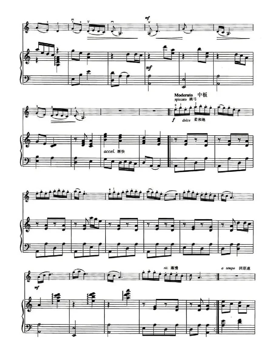 康定情歌（小提琴+钢琴伴奏）