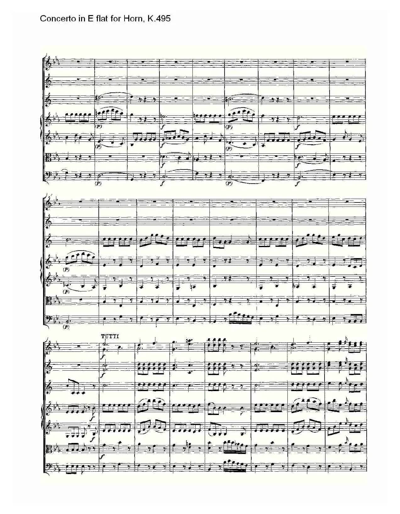 Concerto in E flat for Horn, K.495(Eb调法国号协奏曲, K.4)
