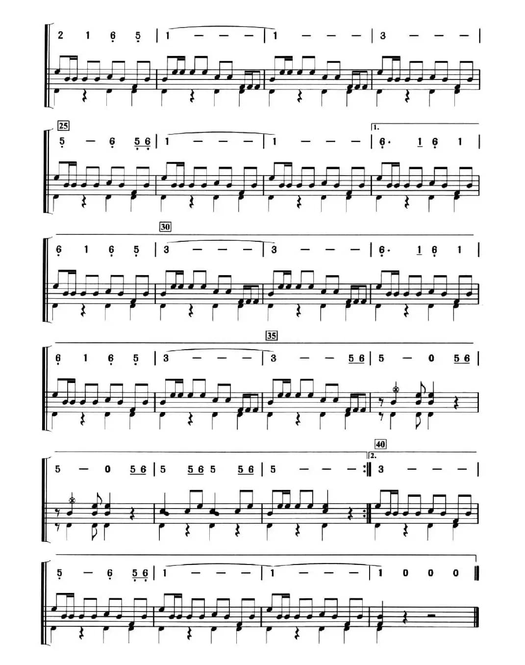 甜蜜蜜（架子鼓、简谱+鼓谱）