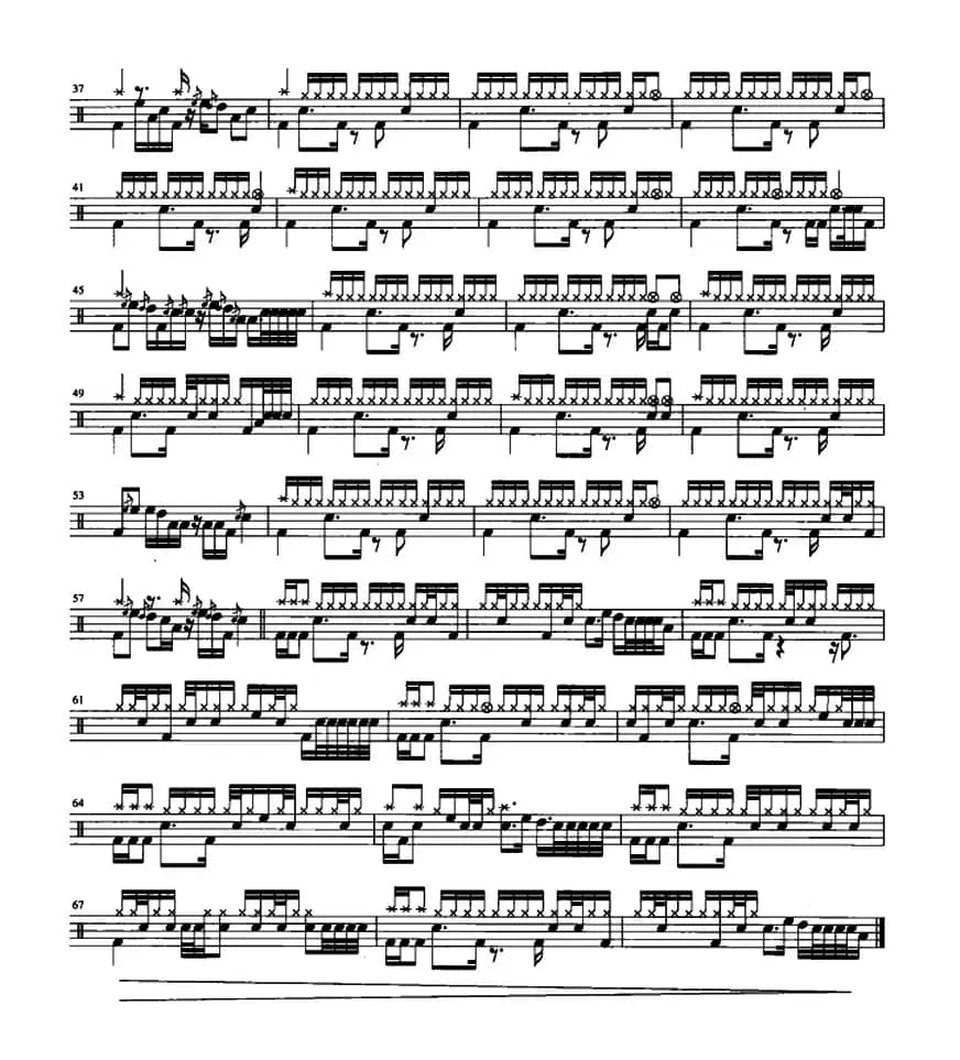 让我让你崩溃（架子鼓谱）