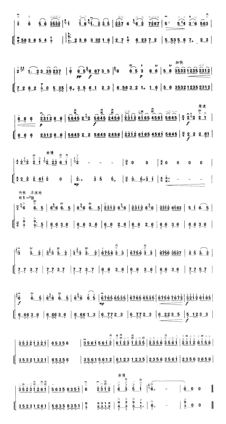 金珠玛米赞（扬琴伴奏谱）