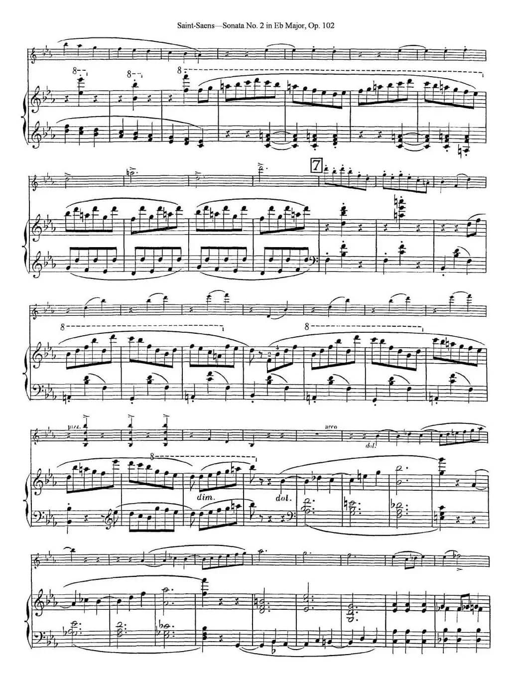Violin Sonata No.2 in Eb Major Op.102（小提琴+钢琴伴奏）