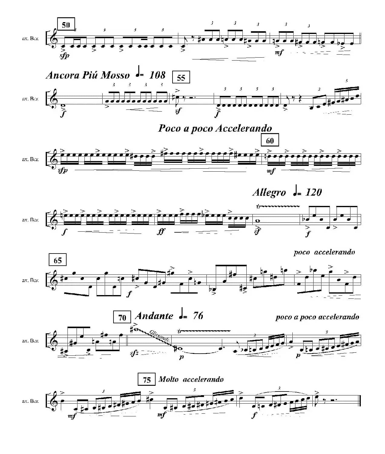 Ingravity（第二乐章）（上低音萨克斯分谱）