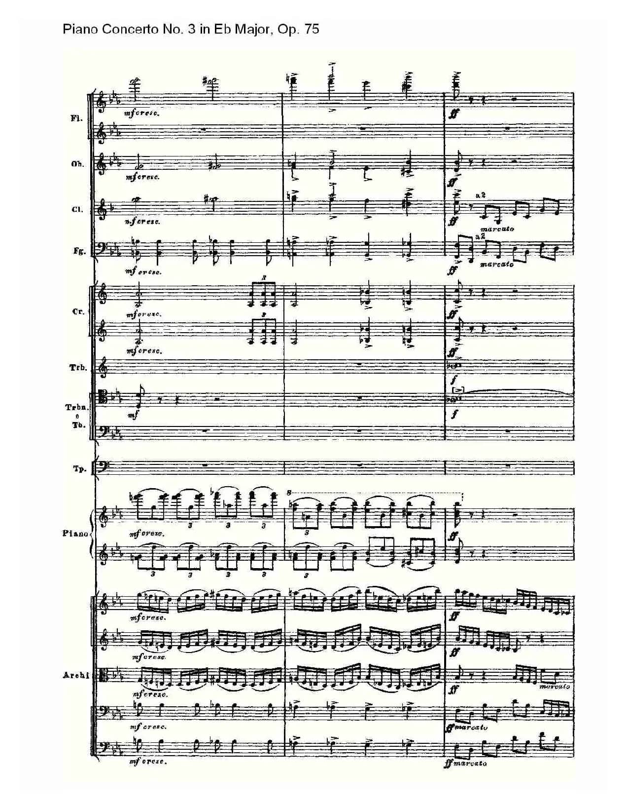 Piano Concerto No.3 in Eb Major,Op.75（Eb大调第三钢琴协奏曲）