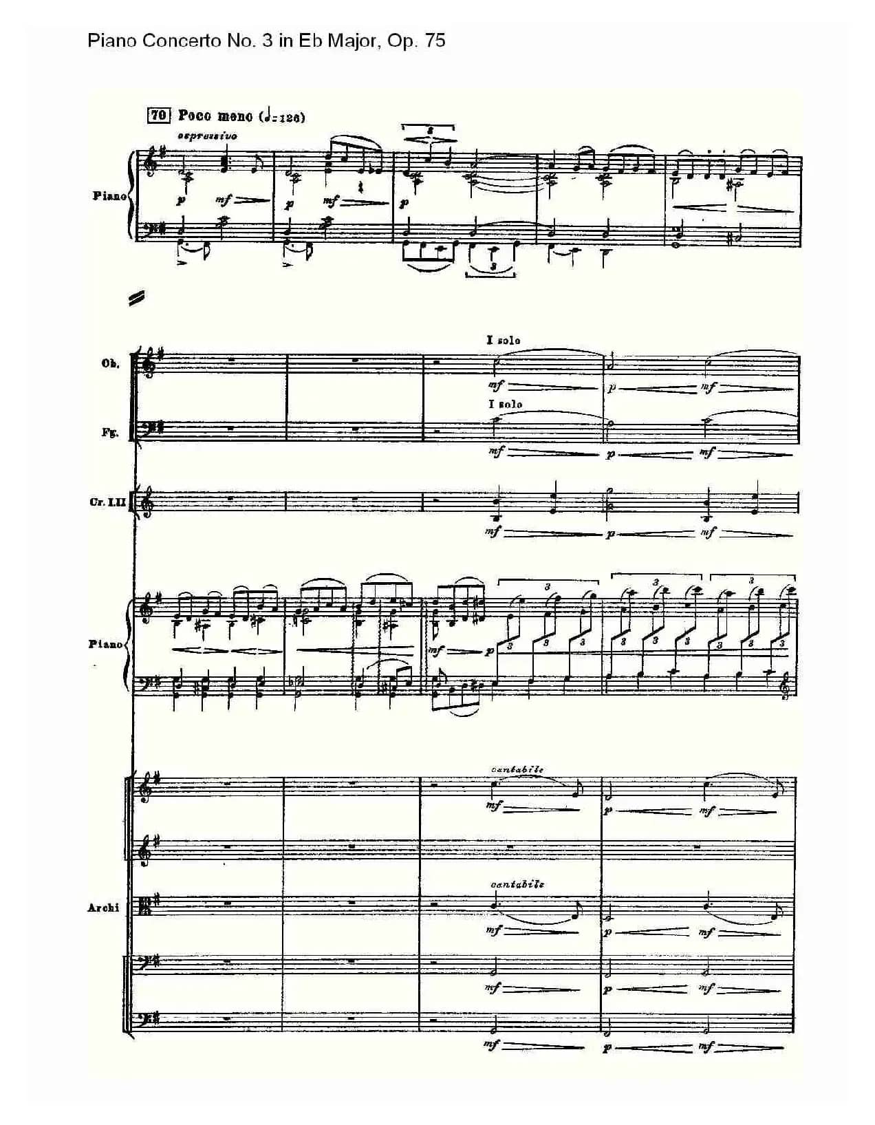 Piano Concerto No.3 in Eb Major,Op.75（Eb大调第三钢琴协奏曲）