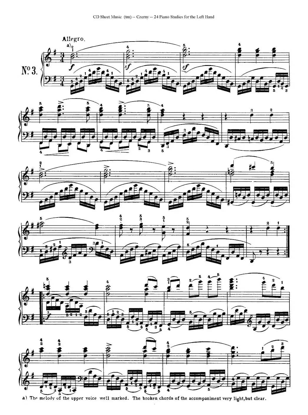 Czerny - 24 Piano Studie（1—7）（车尔尼 - 24首钢琴练习曲）