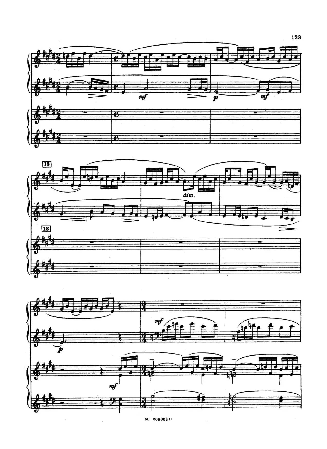 交响舞曲 Symphonic Dance Op.45（双钢琴）