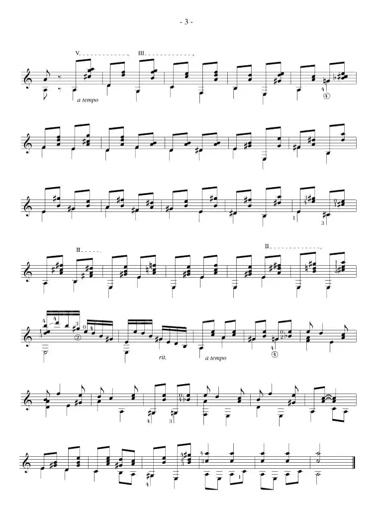 Napoleon Coste《25 Studies,Op.38》（STUDY 1）