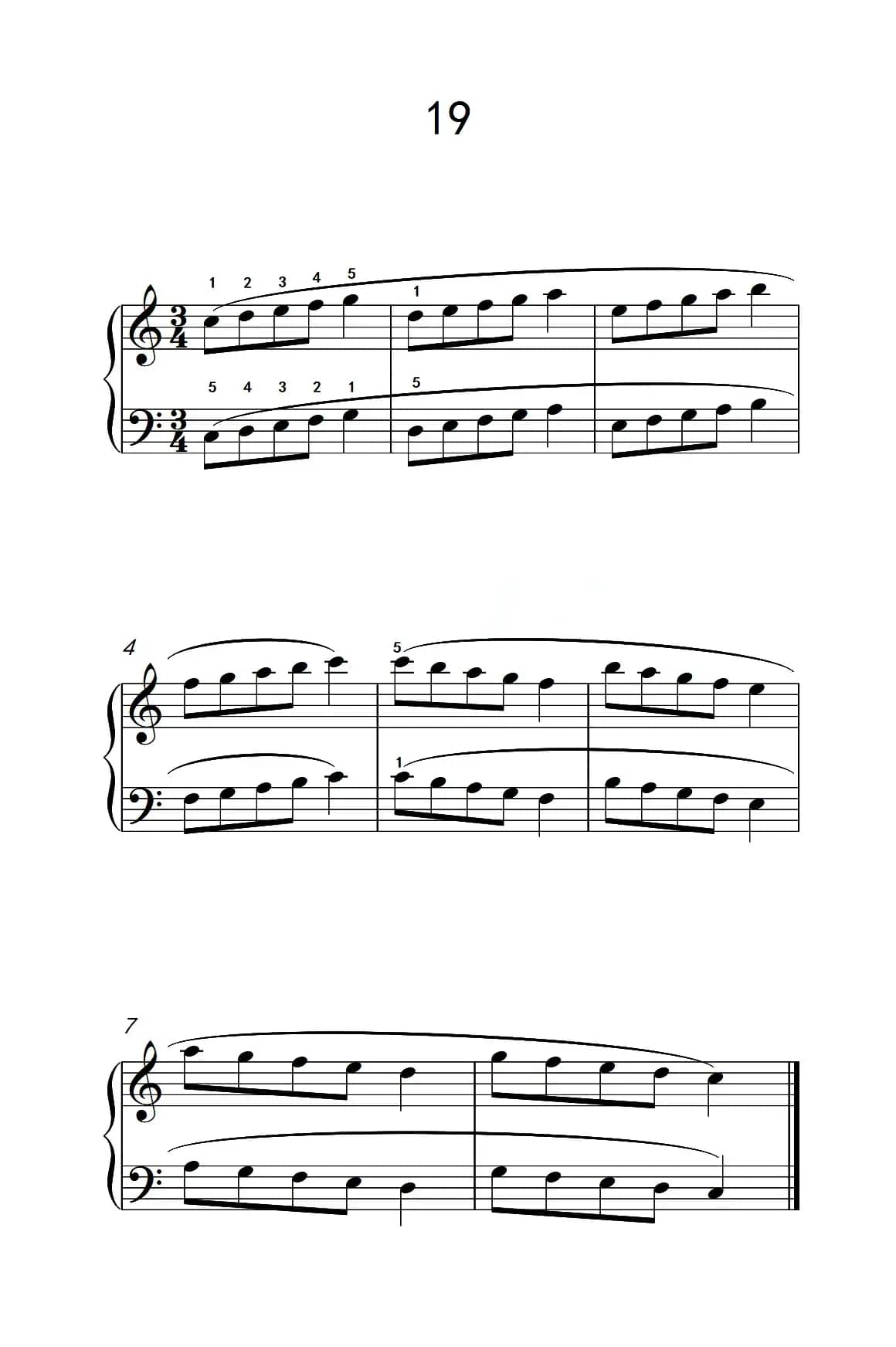 五.长句子的连奏19（儿童钢琴手指练习 1）